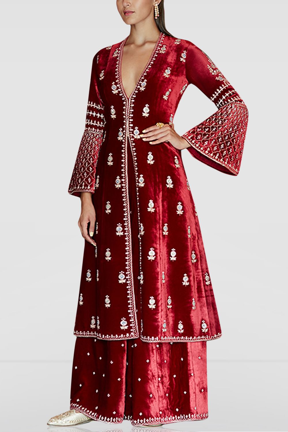 Anita dongre velvet suit best sale