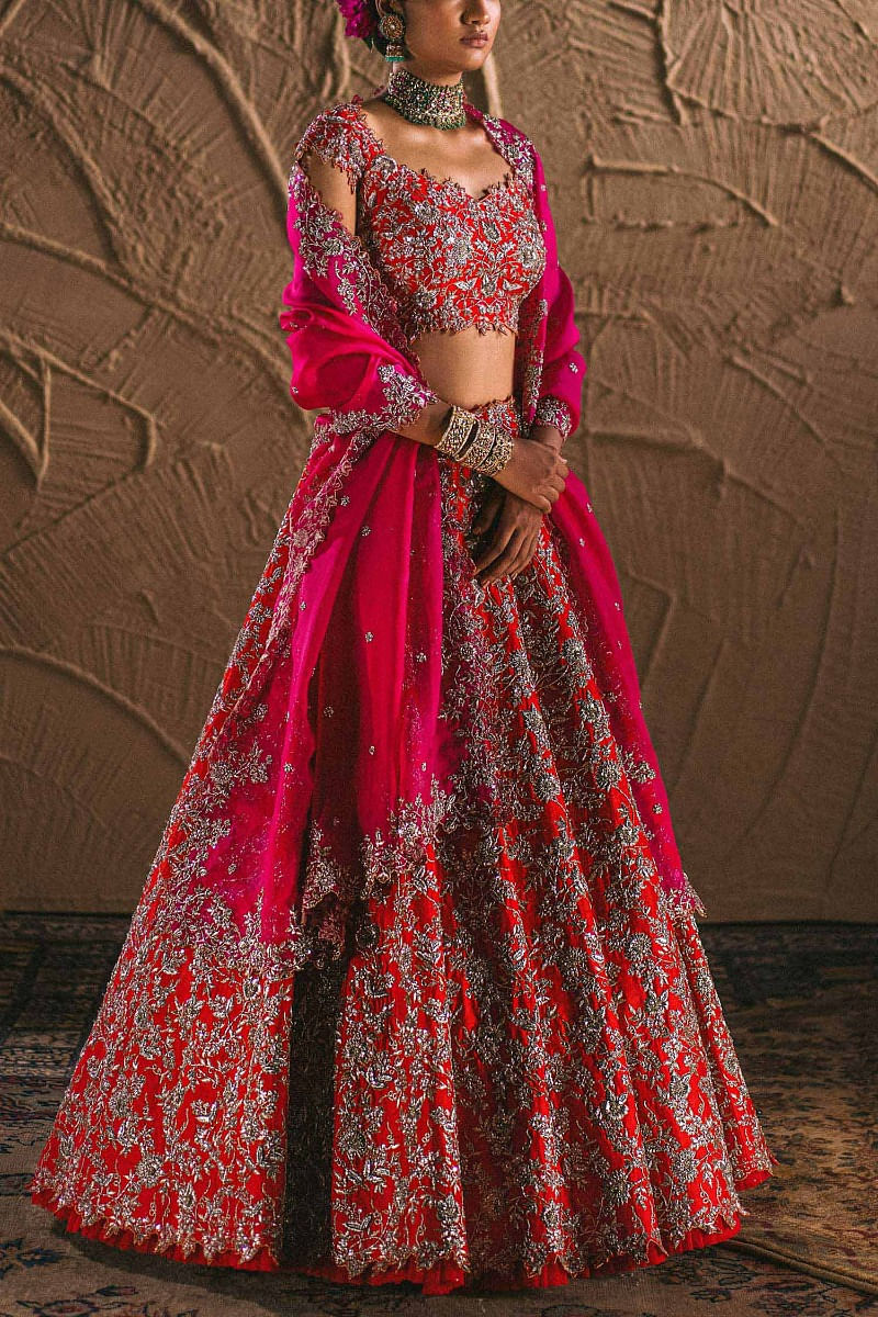 Pink - Bridal - Lehenga Choli Online: Latest Indian Lehenga/Ghagra In  Stunning Designs at Utsav Fashion