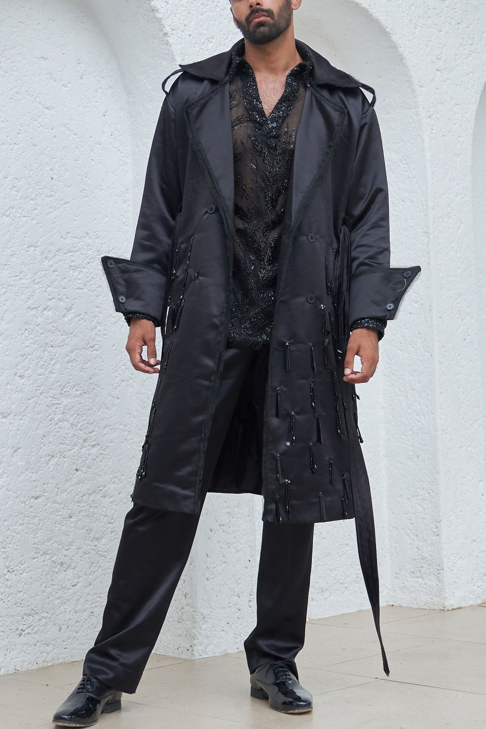 Black tassel coat online