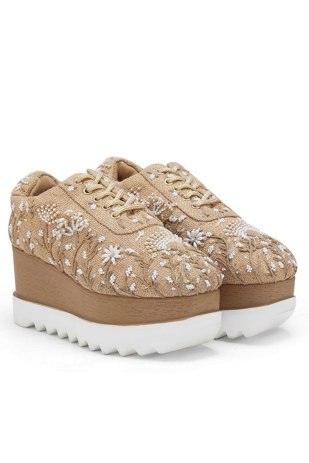 Floral wedge sneakers discount