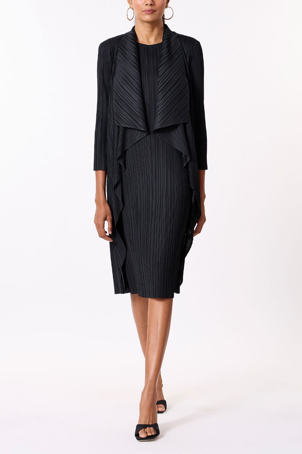Pleated deals overlay dress