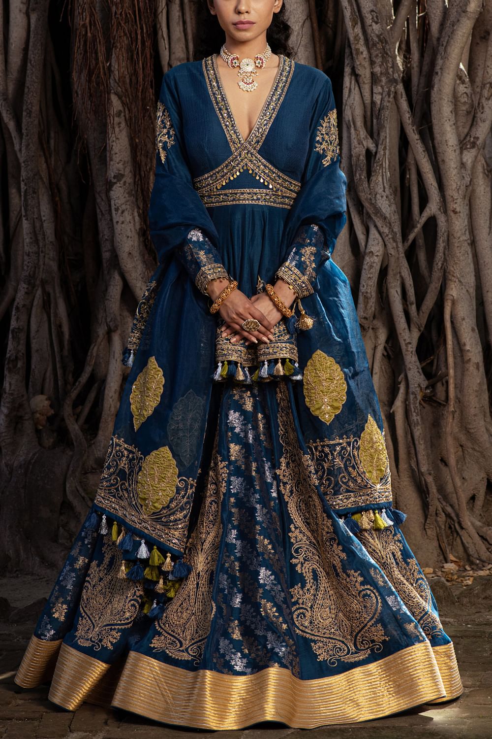 Peplum lengha top