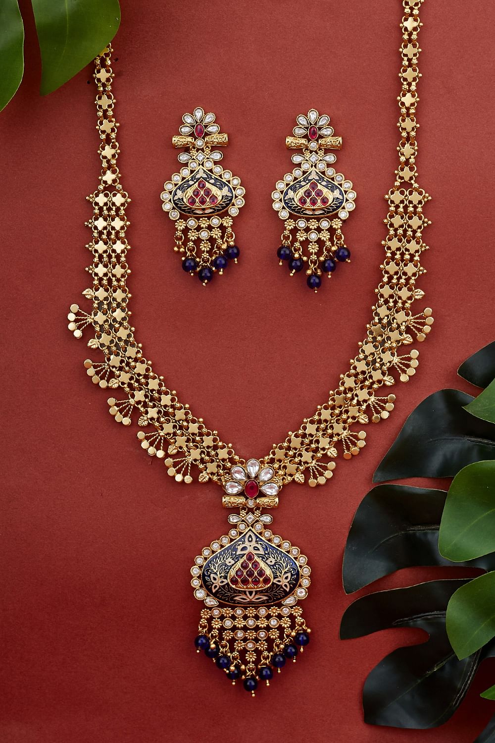 Long shop temple necklace