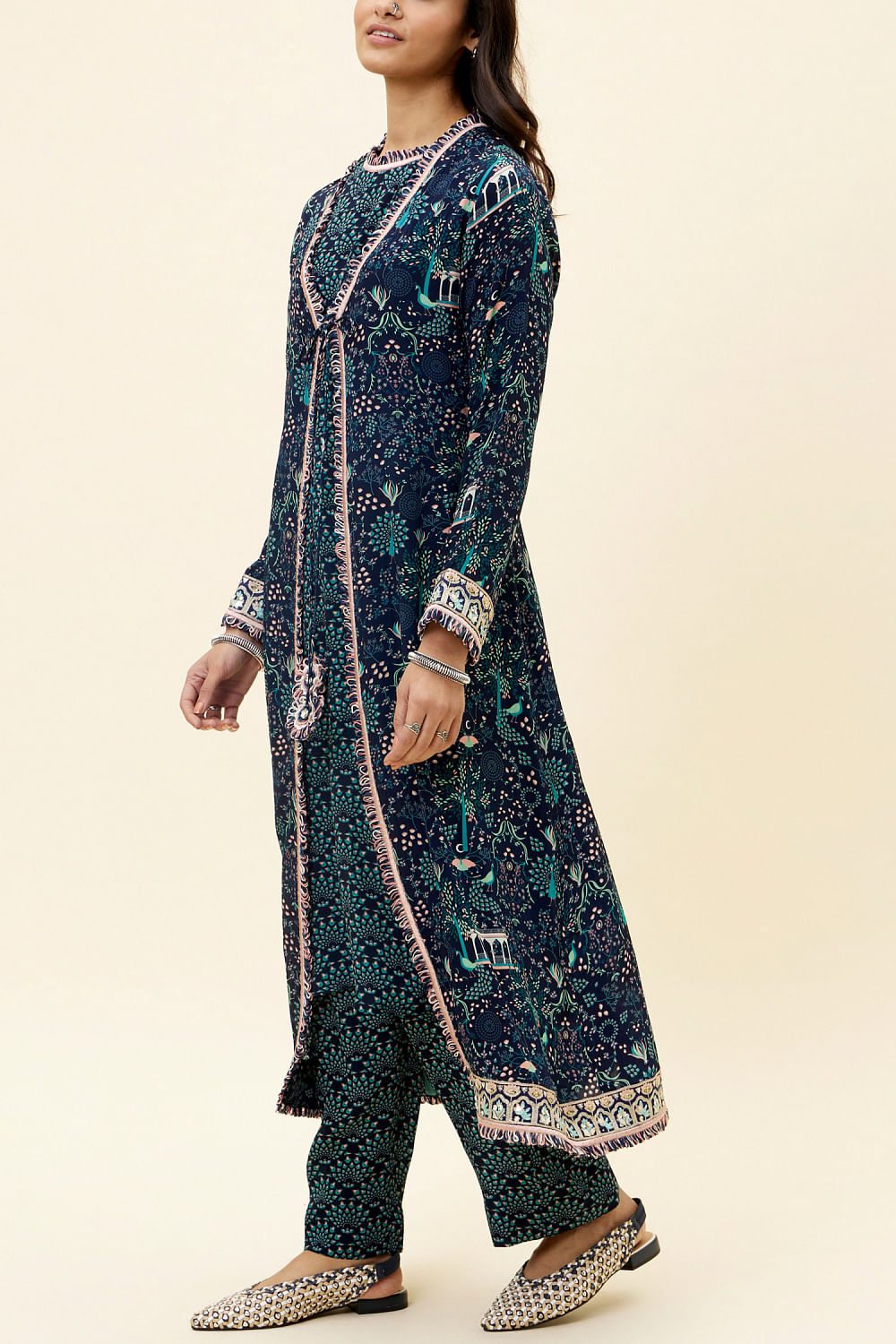 Peacock print new arrivals jacket