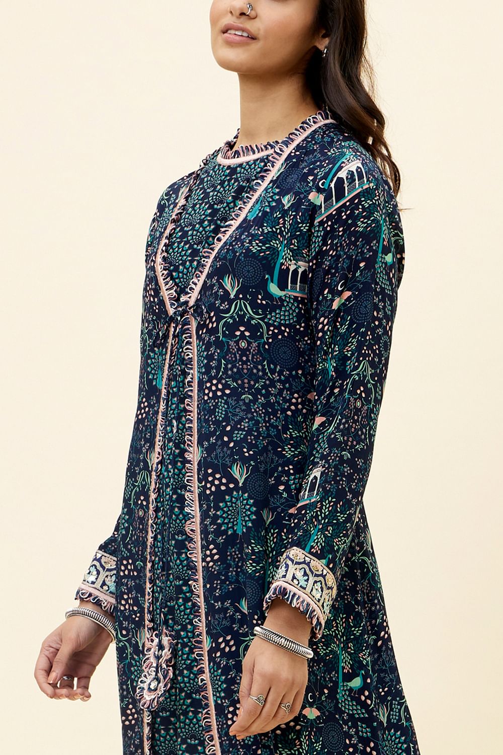 Peacock outlet print jacket