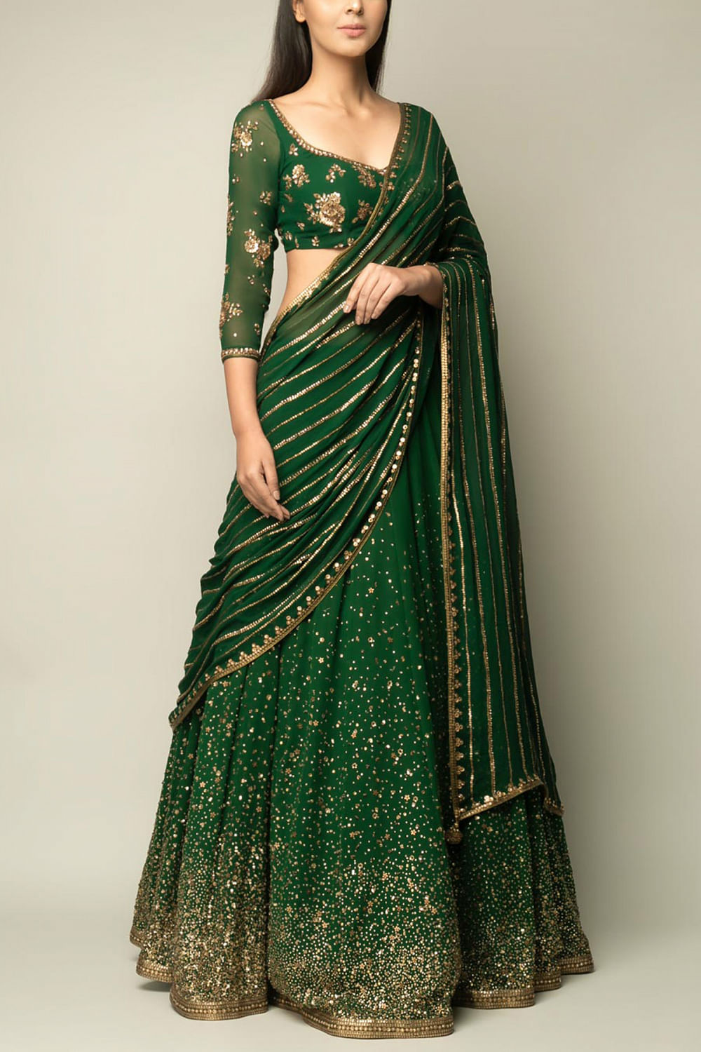 Bottle Green Colour Bridal Heritage Colour Splash Alizeh New Latest  Designer Wear Net Lehenga Choli Collection 1006 G - The Ethnic World