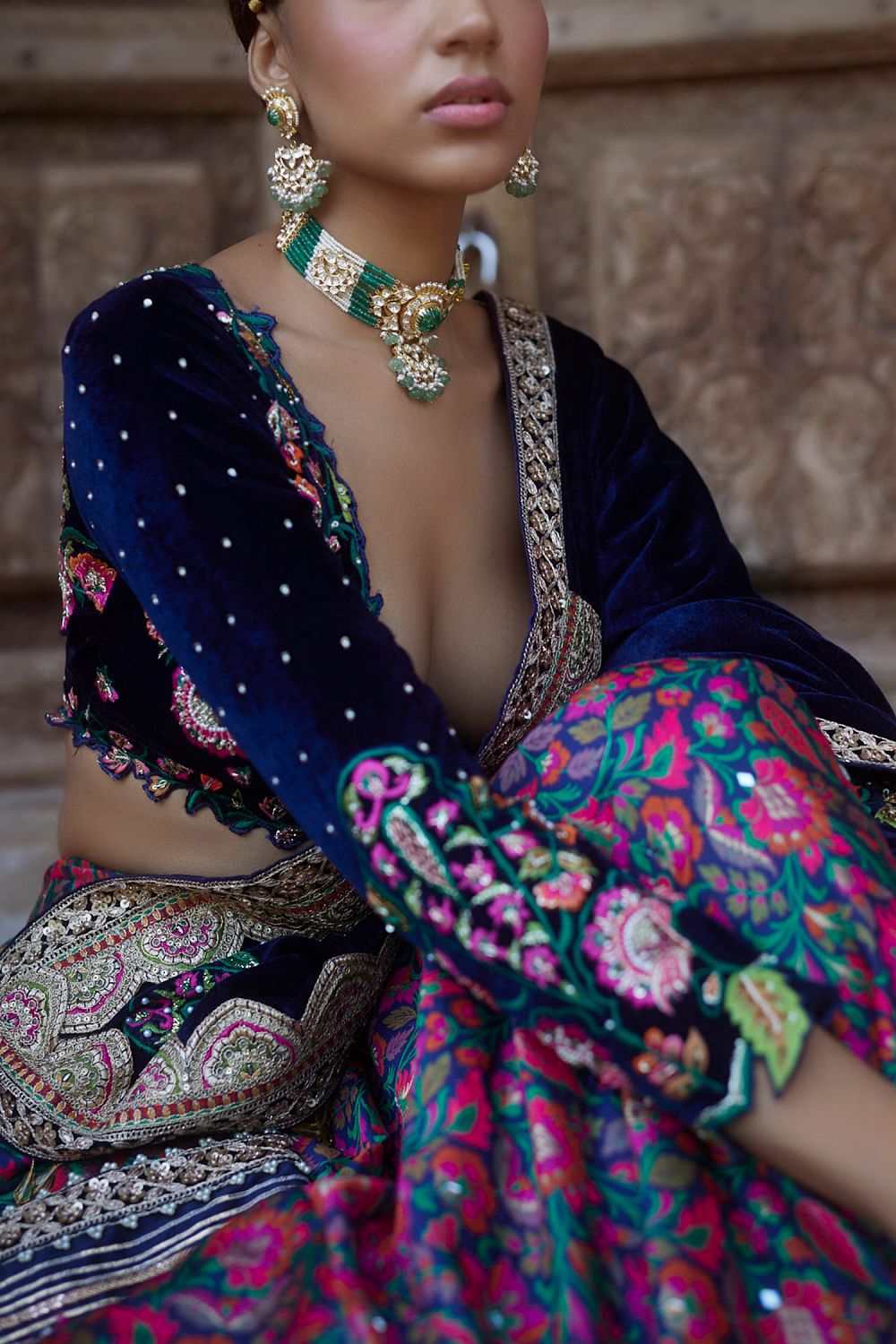 Jamawar lehenga style clearance