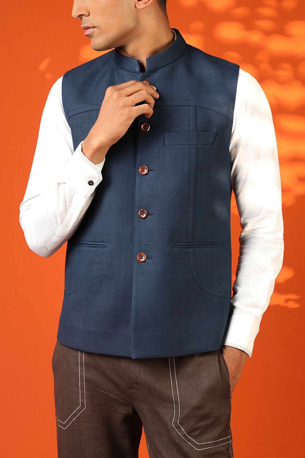 Buy Multicoloured 3-Piece Ethnic Suit for Men by Modi Jacket Online |  Ajio.com
