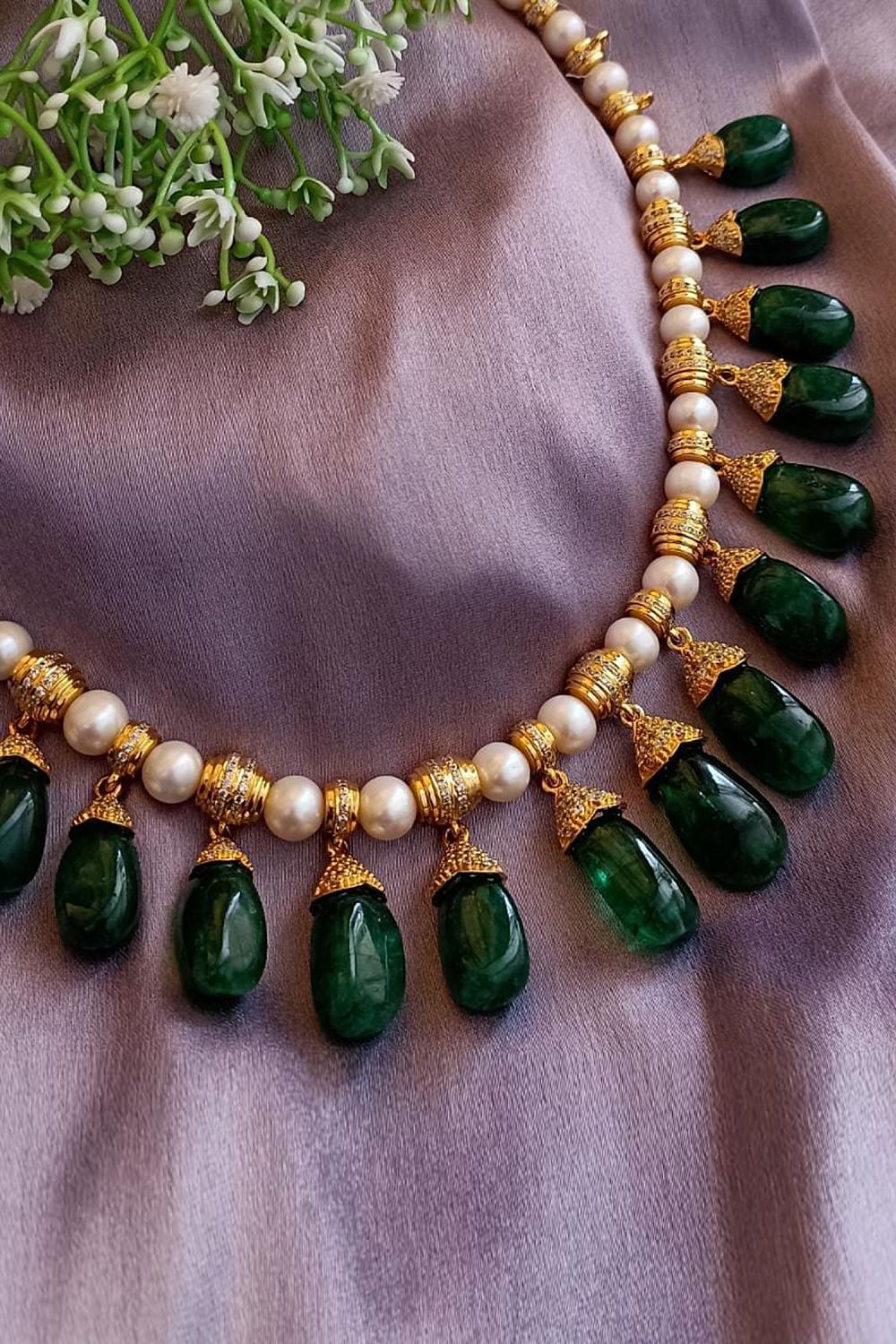 Faux emerald clearance necklace