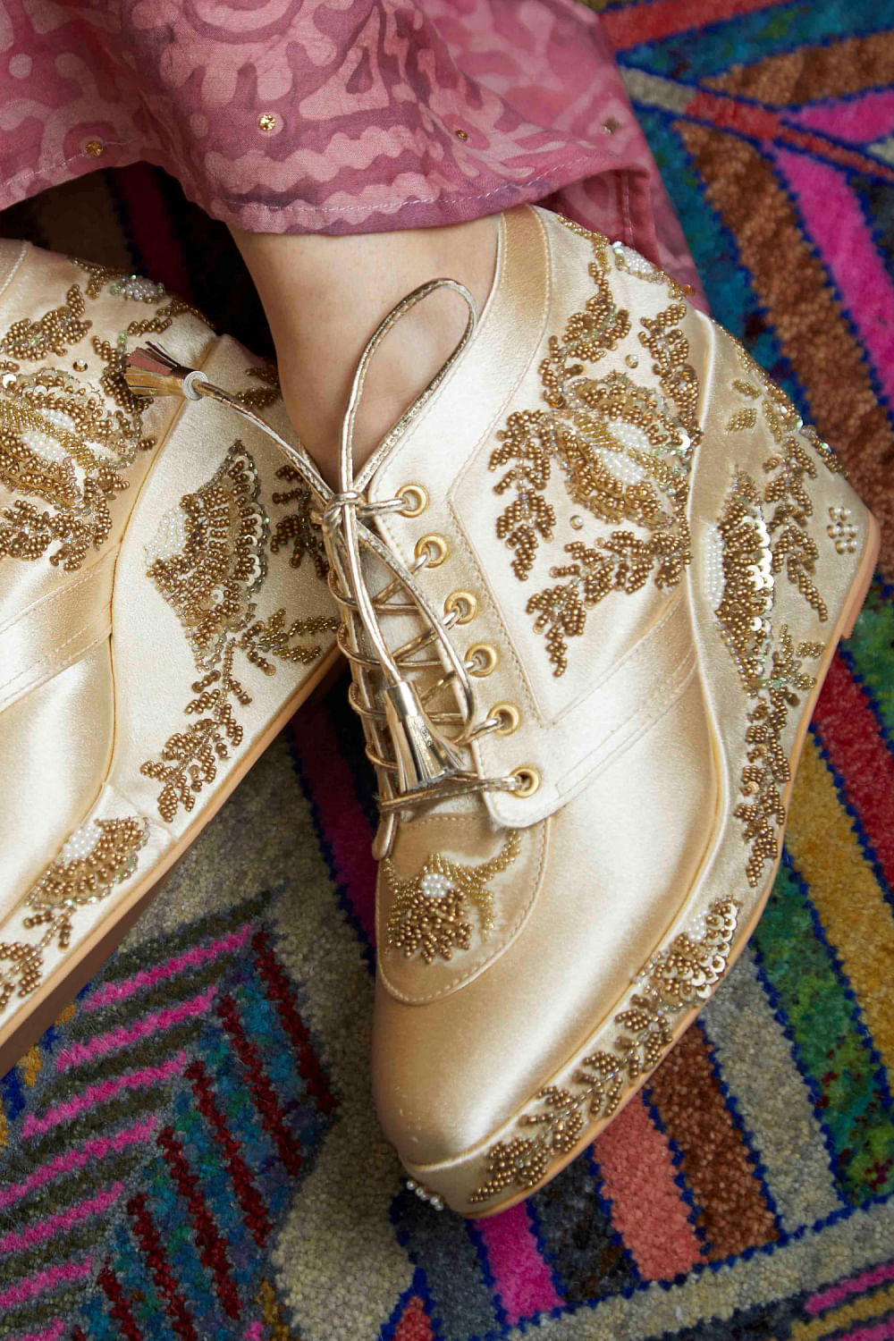 Gold sneaker store wedges