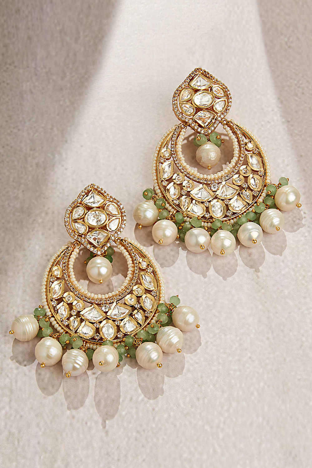 Gaurya Gold And Polki Jhumka Earrings – Timeless Indian Jewelry | Aurus