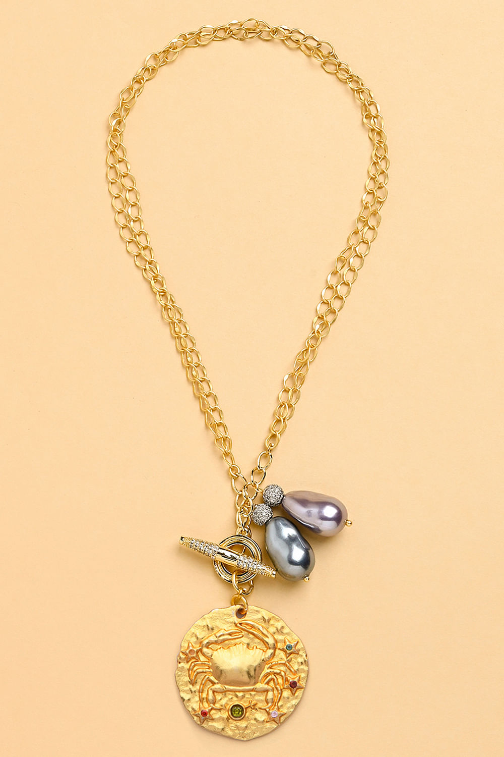 Engraved Gold Plated Cancer Zodiac Necklace By Lily Charmed |  notonthehighstreet.com