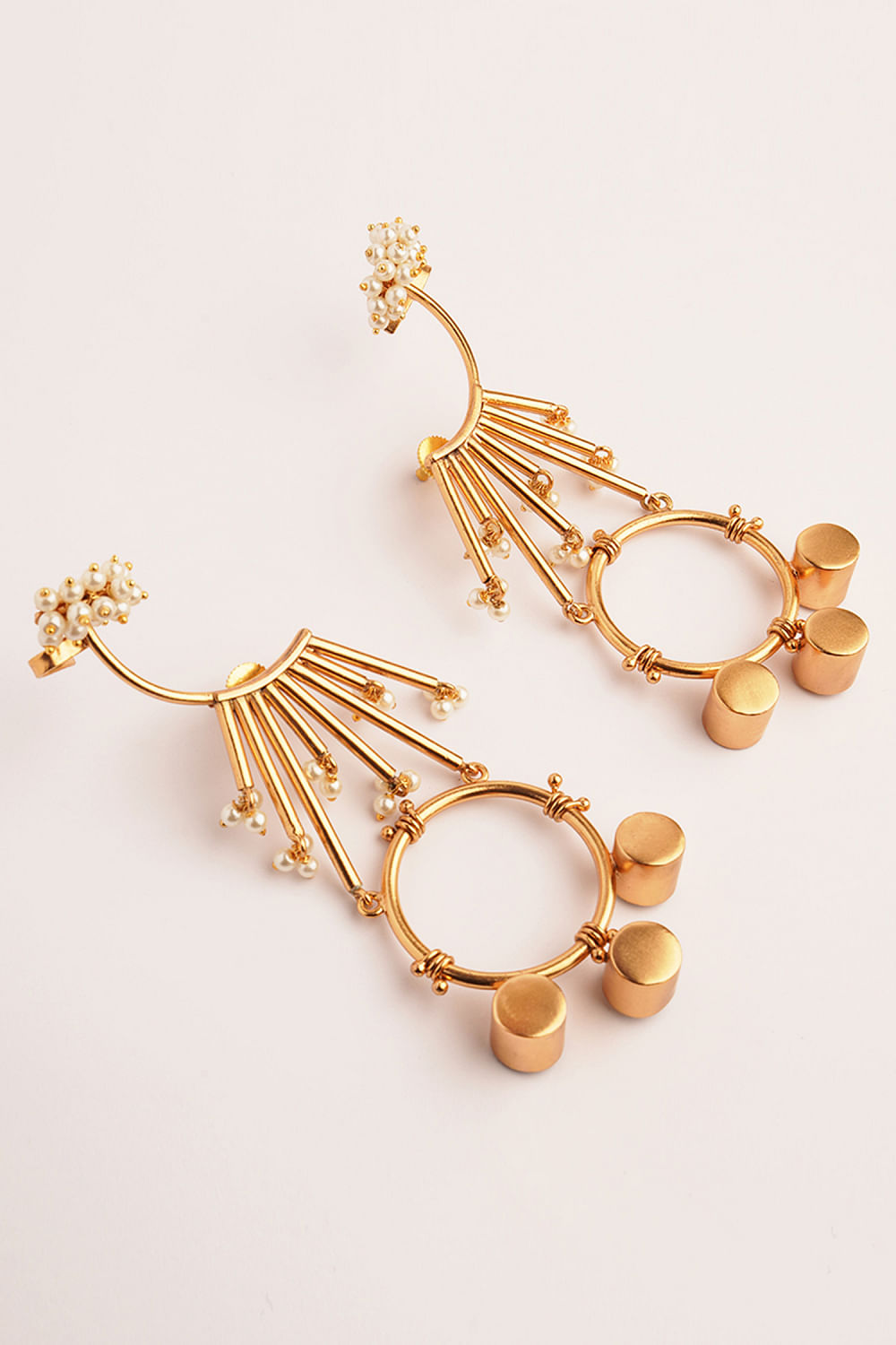 Buy Gold plated embellished cuff earrings by Suhani Pittie at