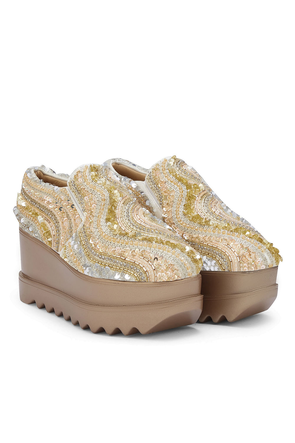 Sequin wedge discount sneakers