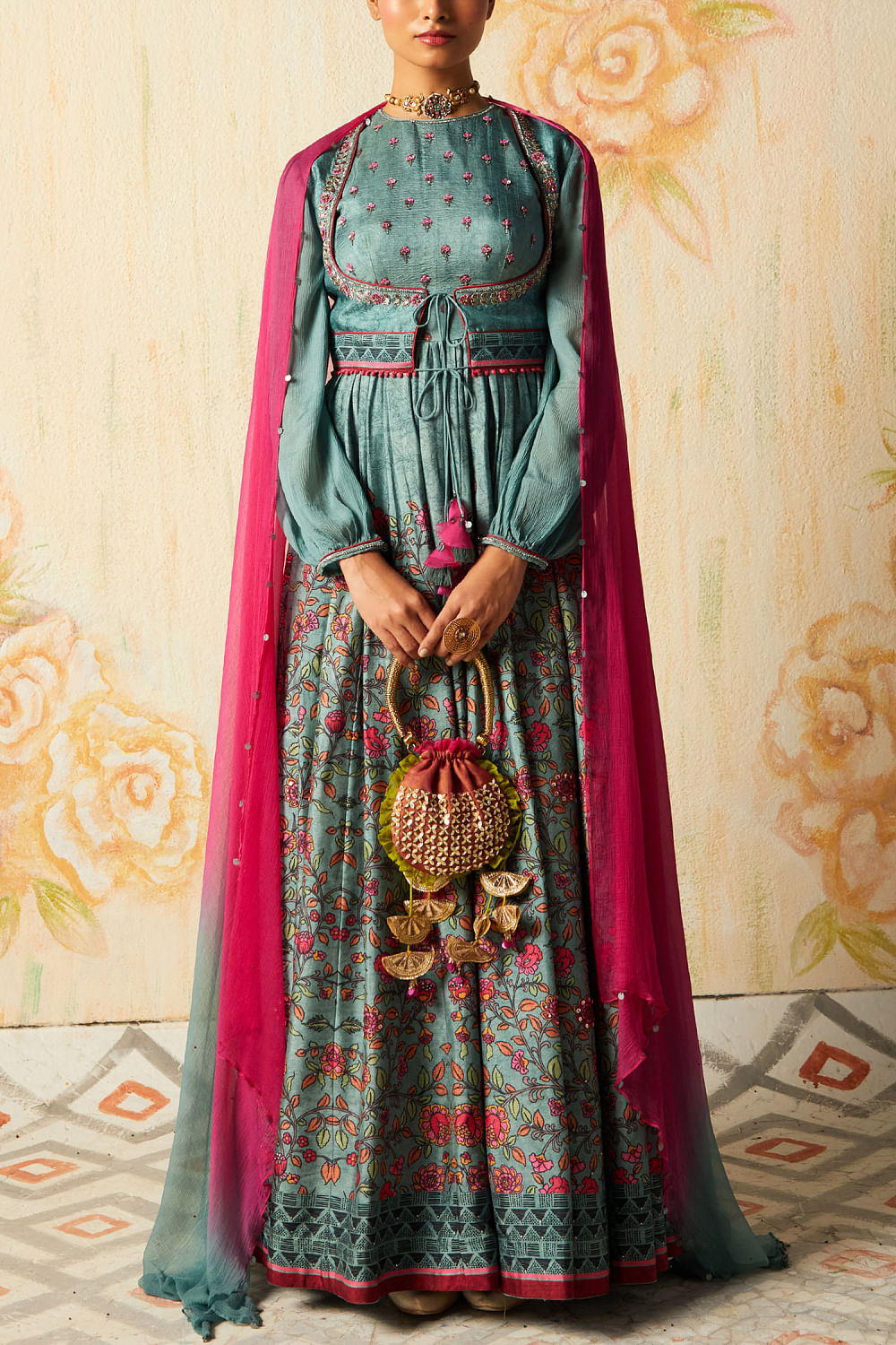 Bandhani Printed Anarkali Kurta With Jacket for Women, Indian Dress for  Women, Printed Indo Western Outfit, Anarkali Dress, Fusion Dress - Etsy