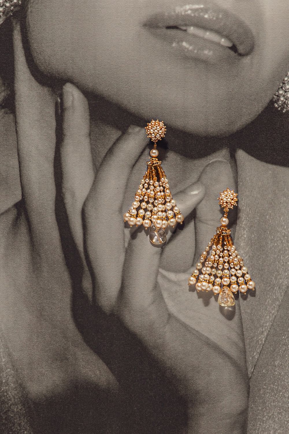 Ivory online tassel earrings
