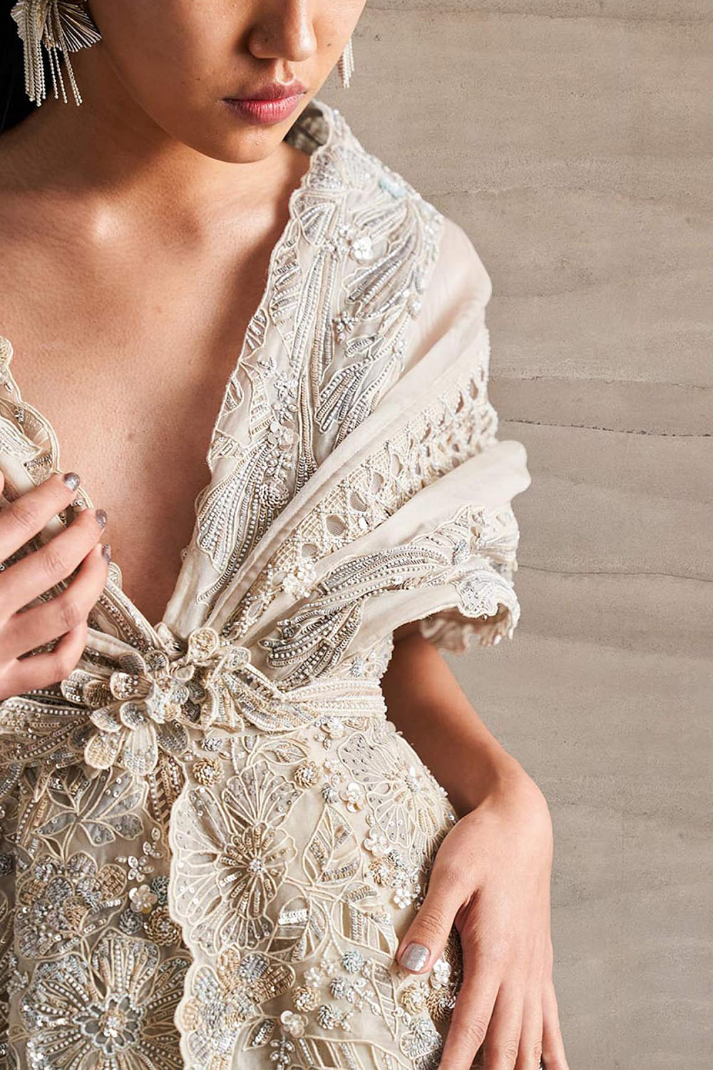 Ivory cape dress deals