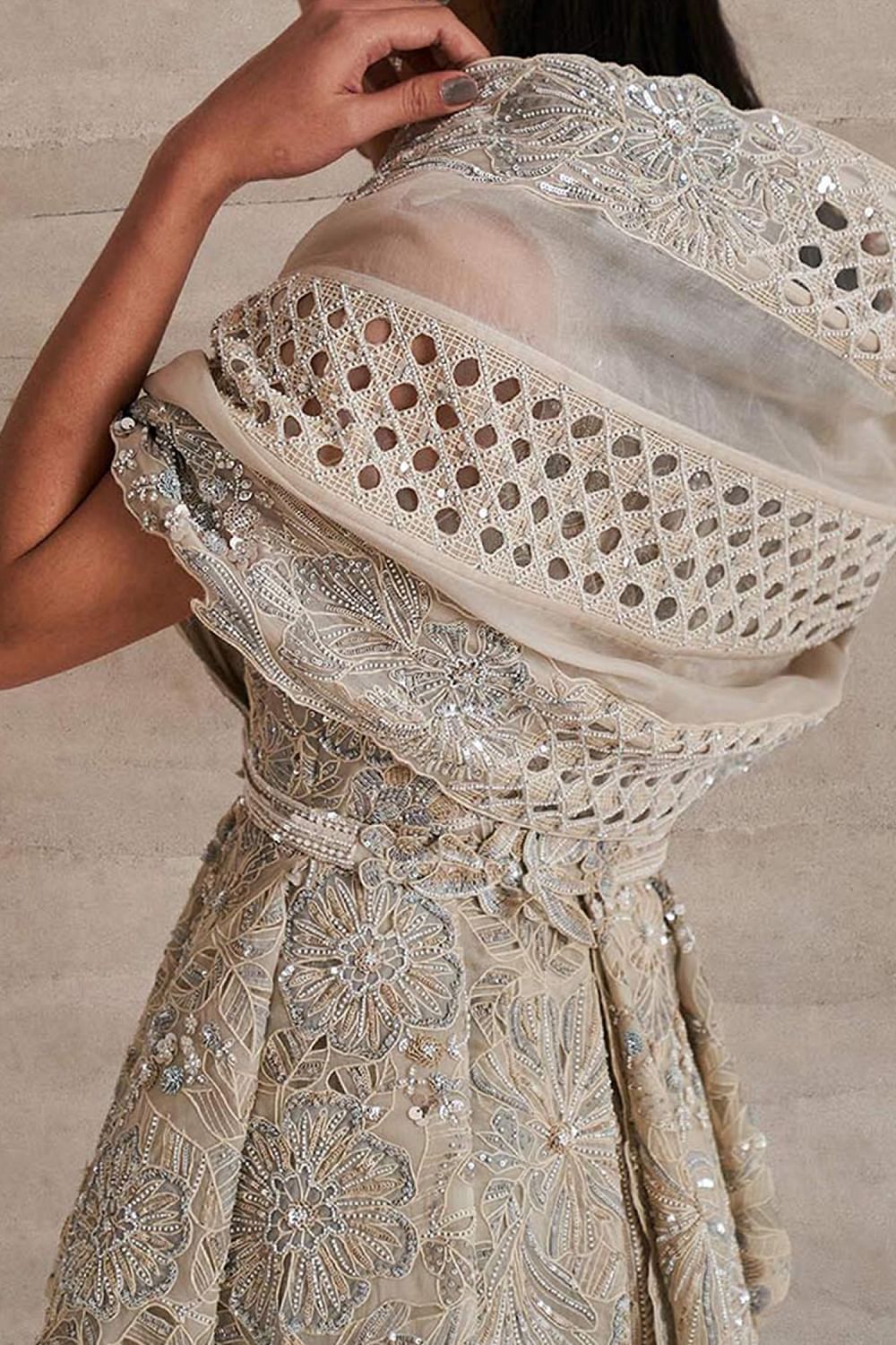 Ivory online cape dress