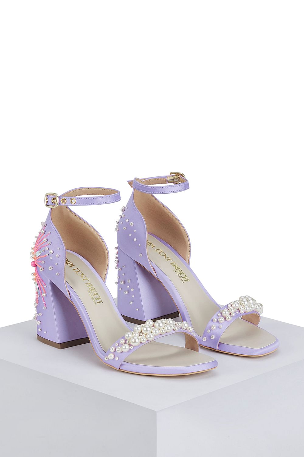 Lilac block heels hot sale