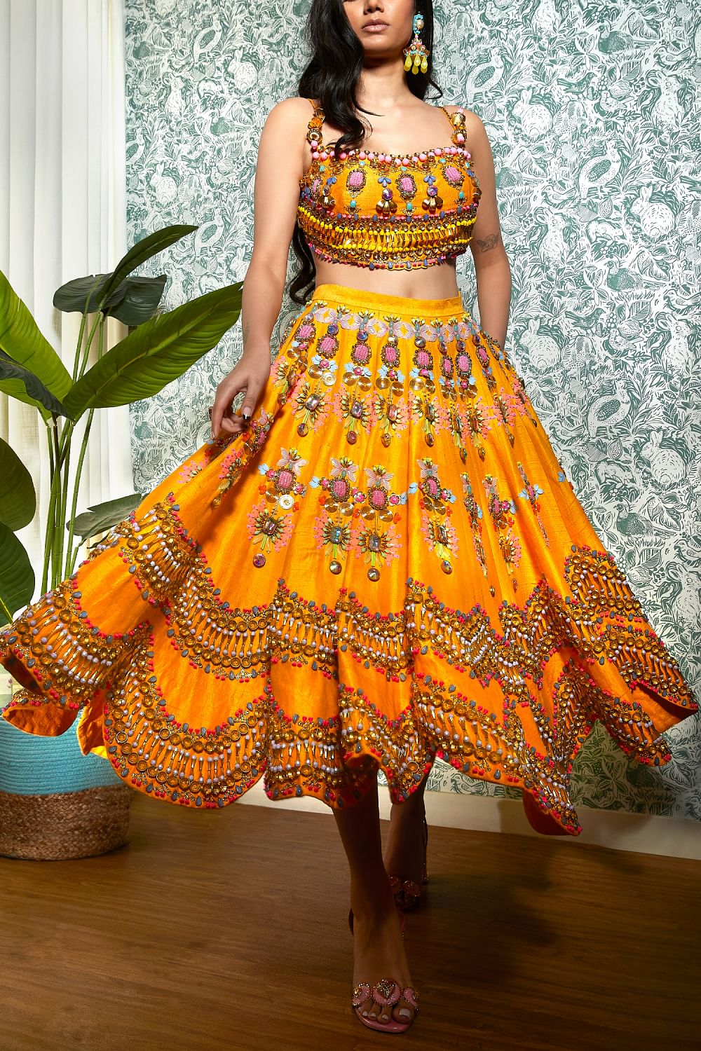 Short lehenga top choli