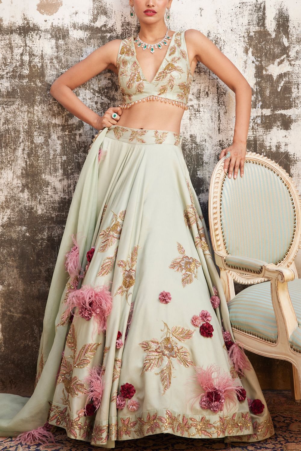 Latest best sale 3d lehengas