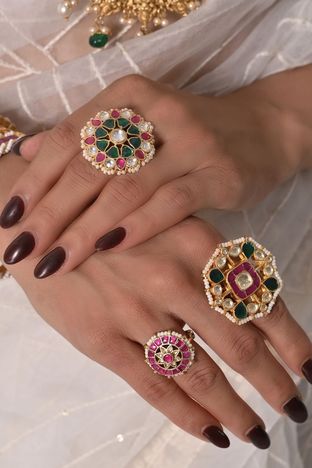 Jadau top ring design