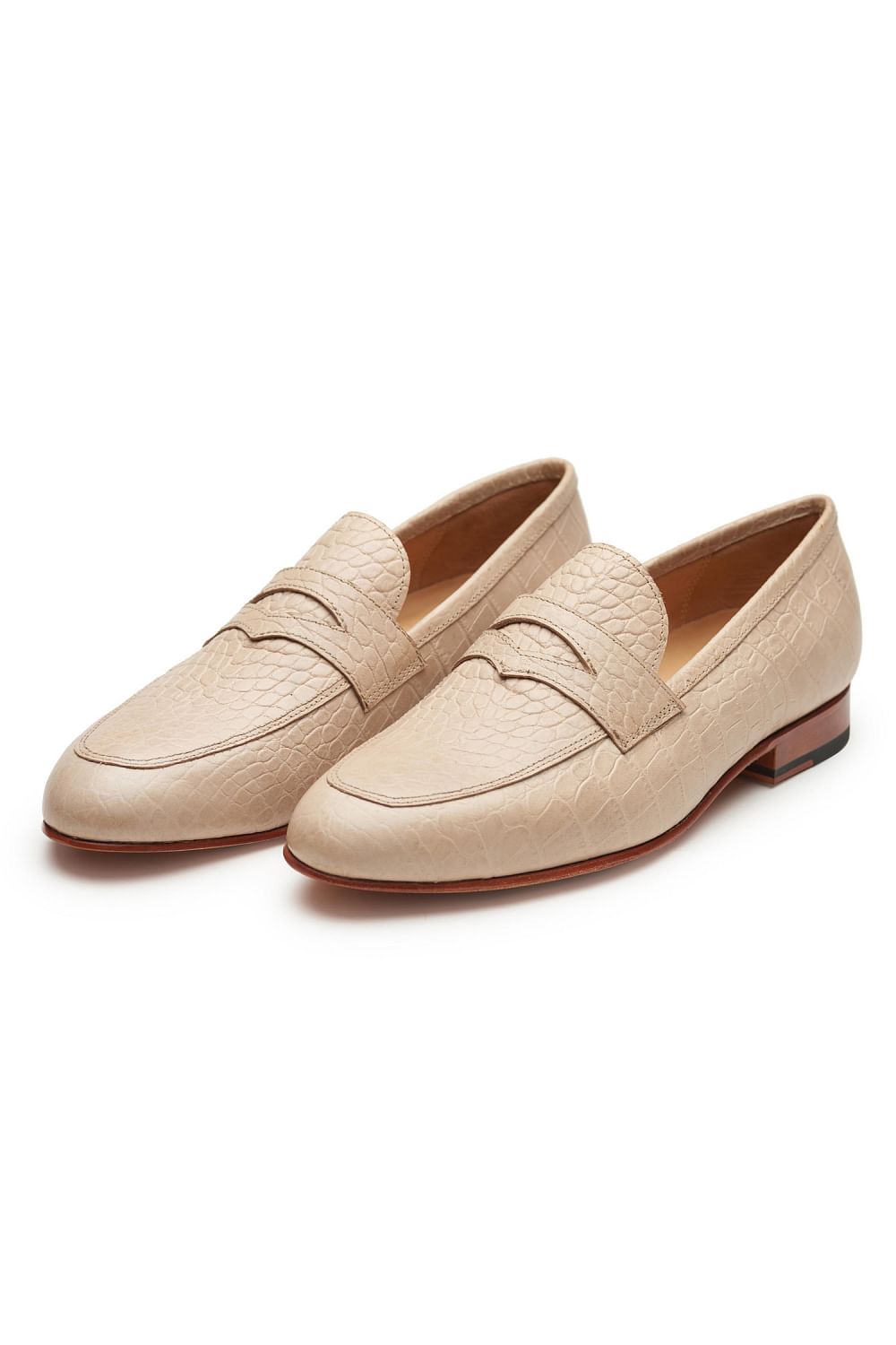 Textured penny deals loafers