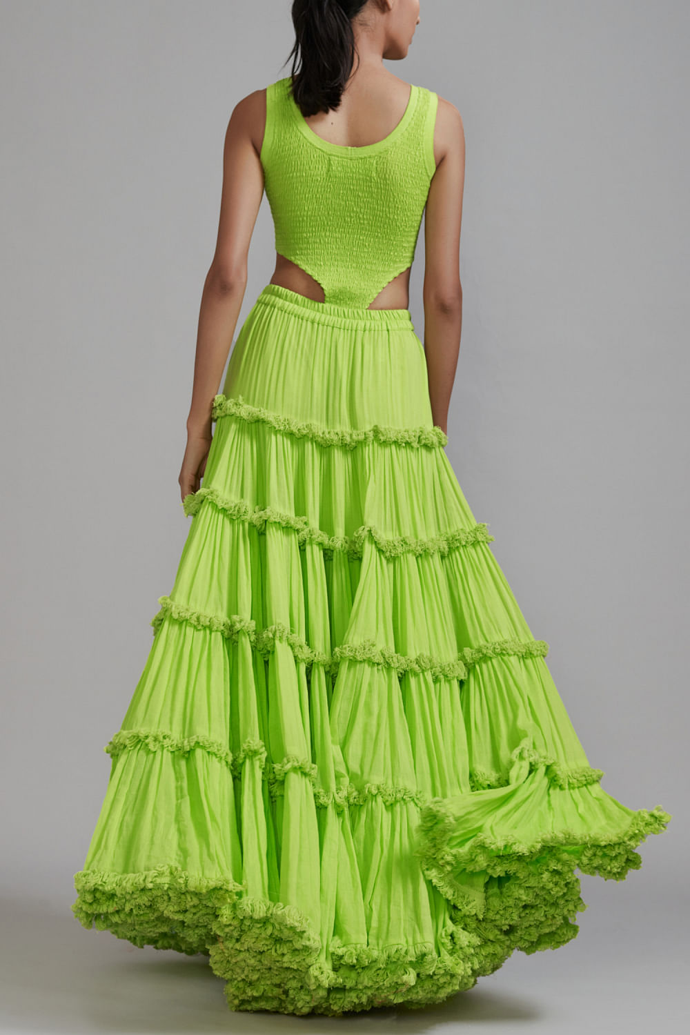 Neon sales tiered skirt