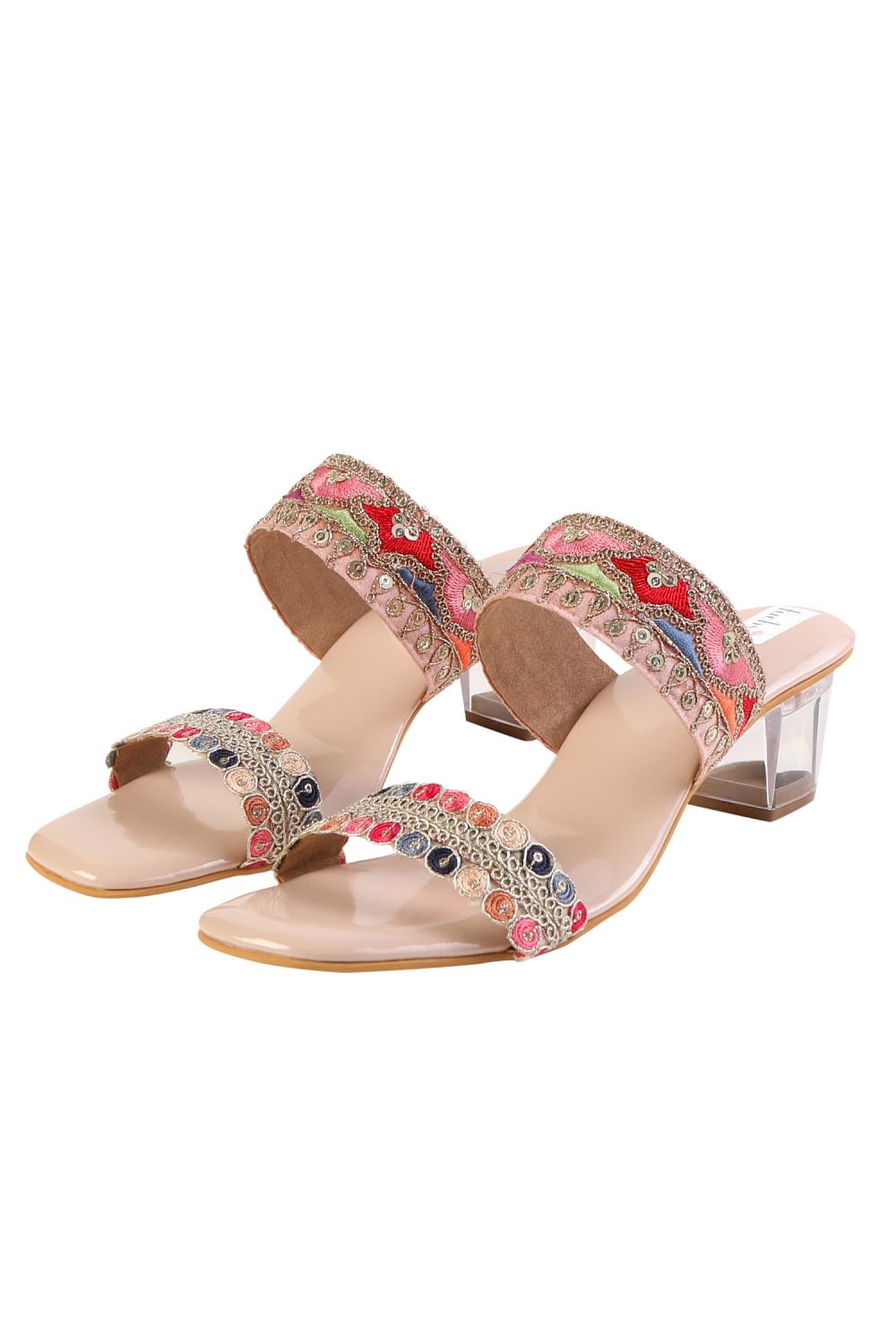 Fuchsia block heel on sale sandals