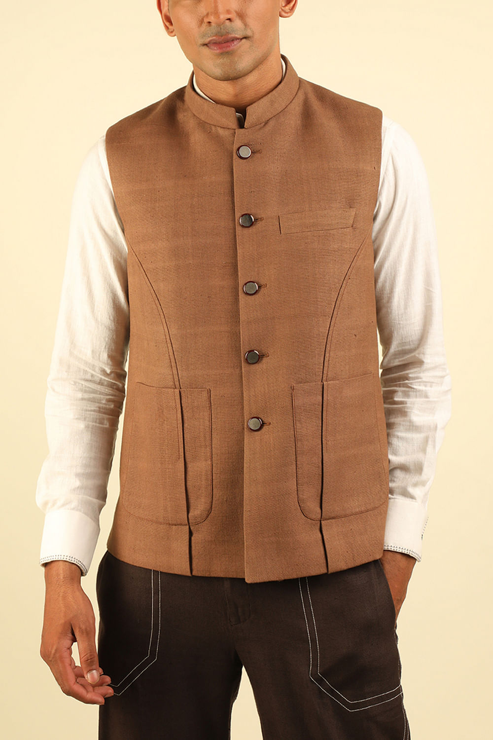 Men's Sleeveless Nehru Jacket Indian Style Modi Kurta Waistcoat New Party  Wear | eBay