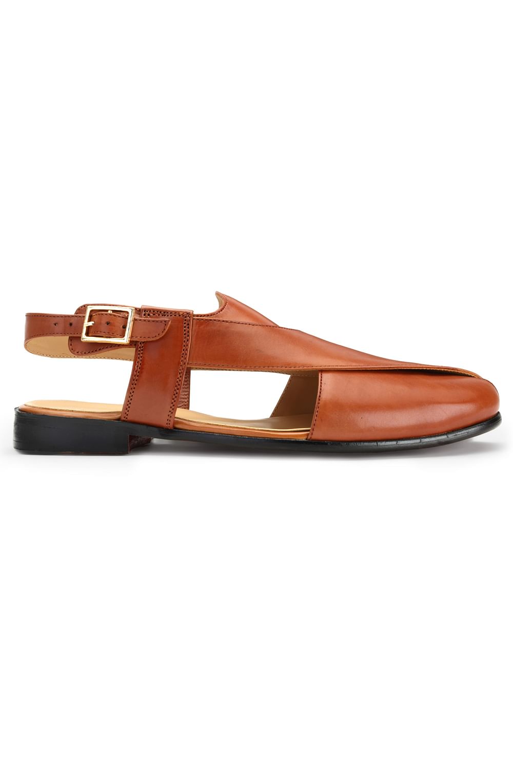 Tan store leather sandals