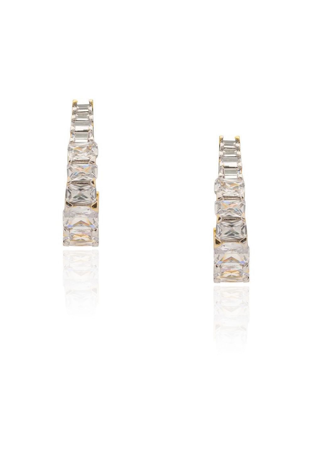 Faux diamond hoops sale