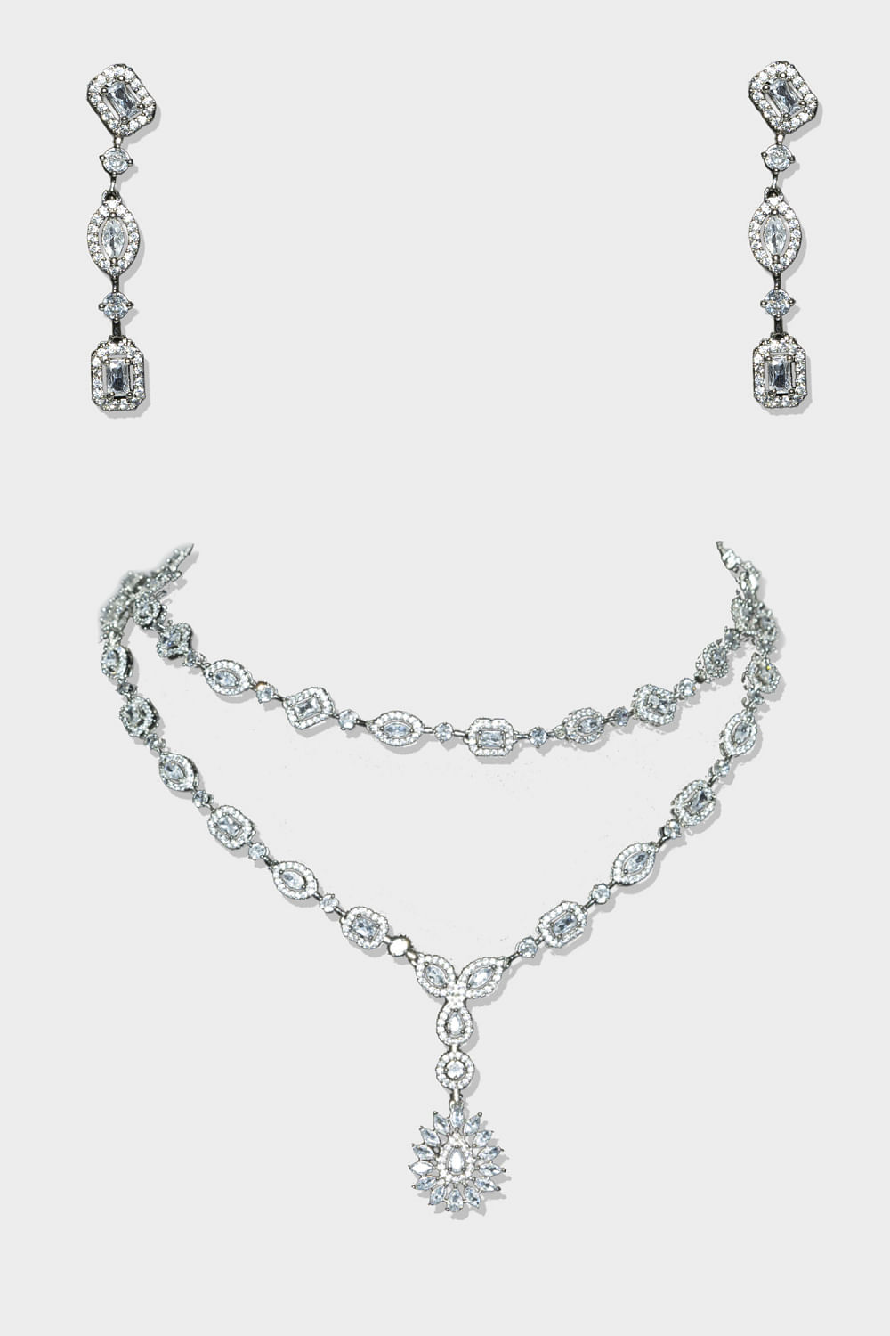 14k 5 Linked Mixed Cut Diamond Necklace – Dandelion Jewelry