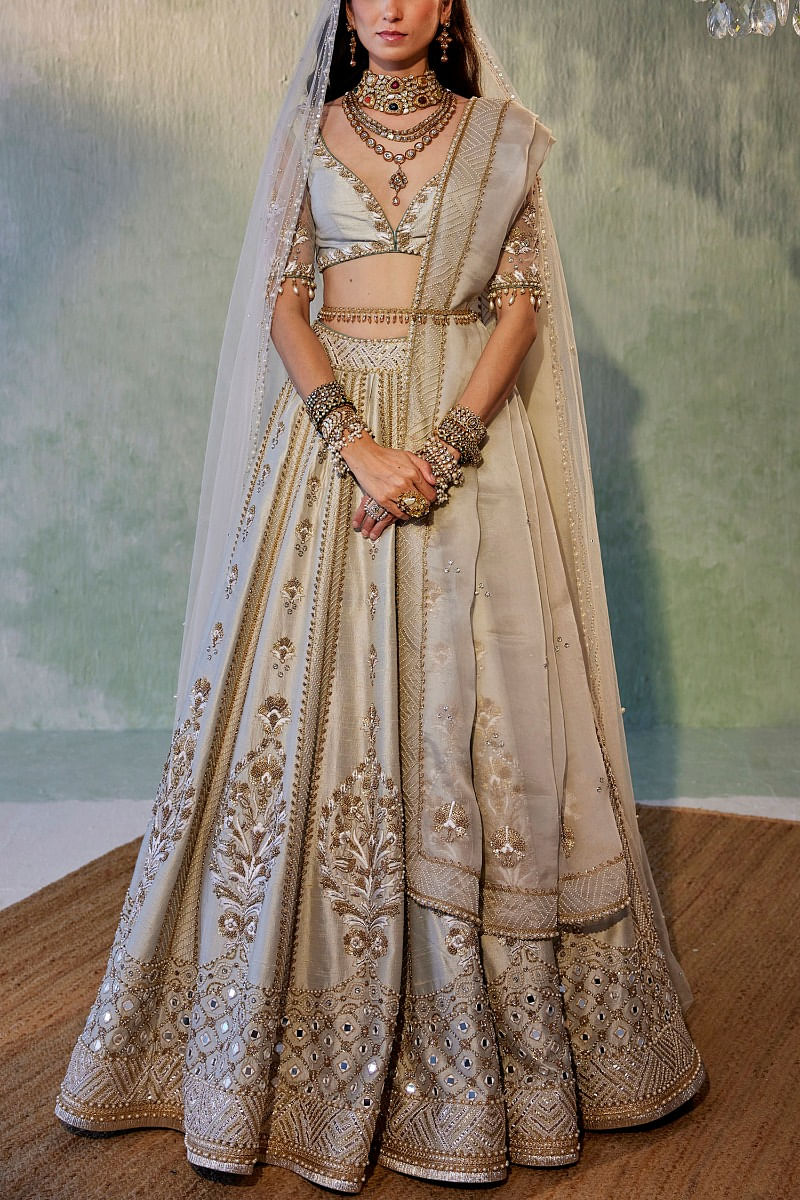 BridalTrunk - Online Indian Multi Designer Fashion Shopping Astha Narang  Red Raw Silk Lehenga