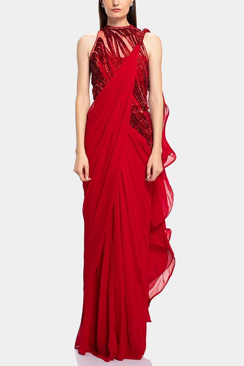 Gaurav gupta red gown clearance