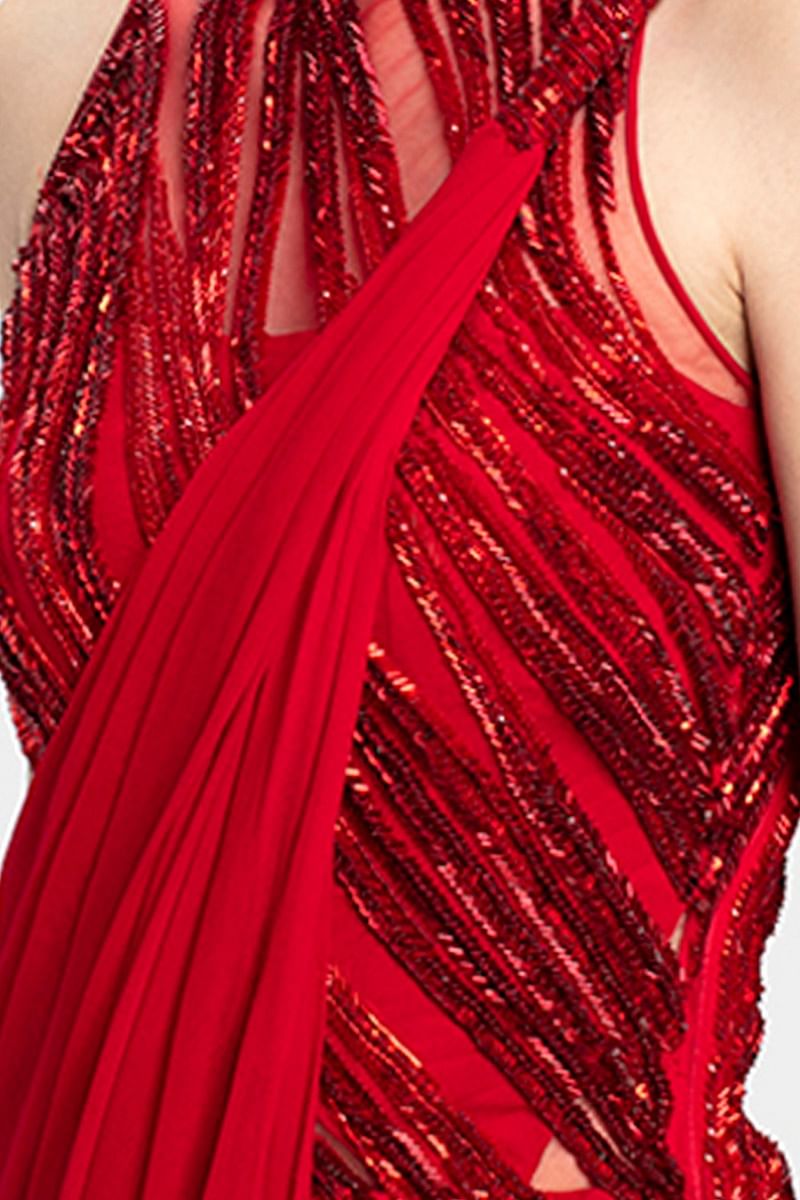 Gaurav gupta red gown cheap