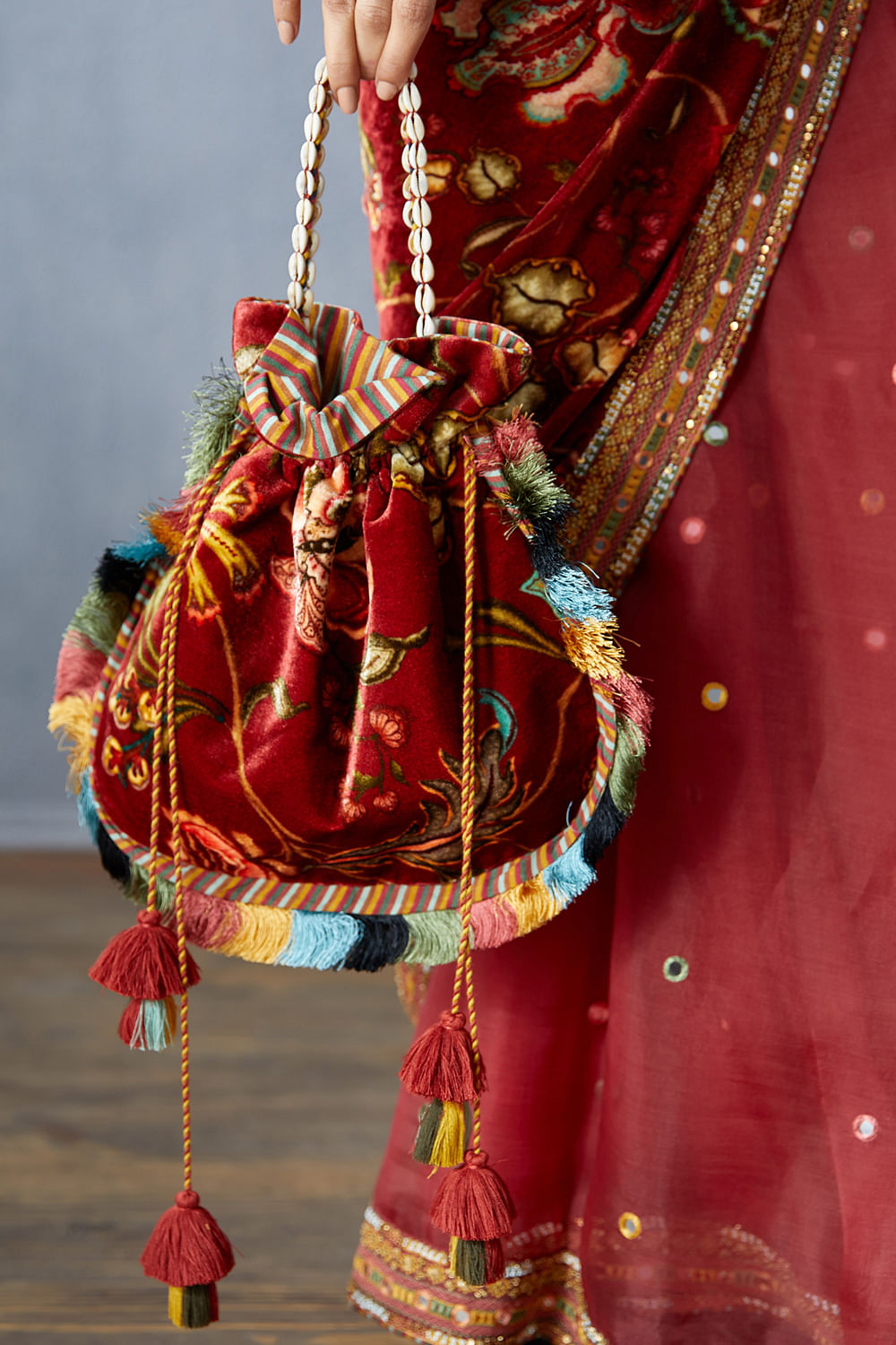 Red potli bag