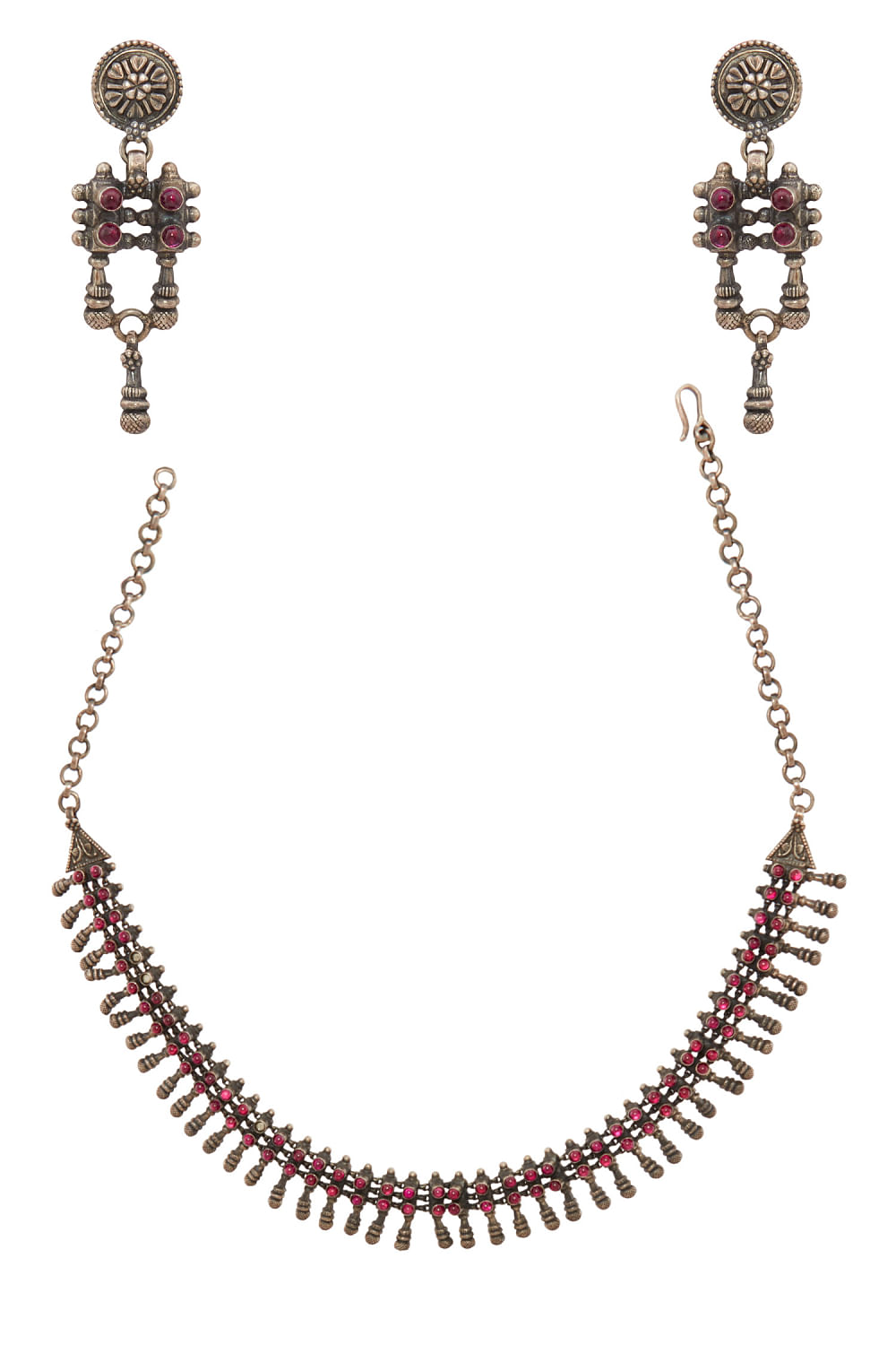 Buy Necklace set by Kakun Silver Jewellery at Aashni and Co
