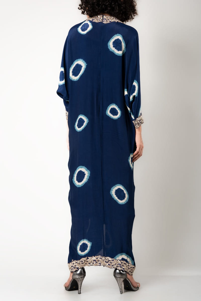 Buy Blue hand dyed dress by Nupur Kanoi at Aashni and Co