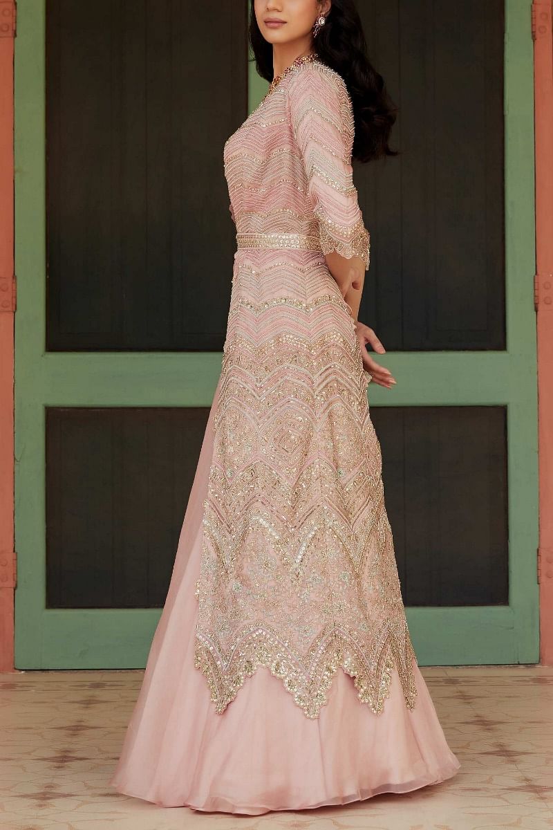 Pink online organza jacket