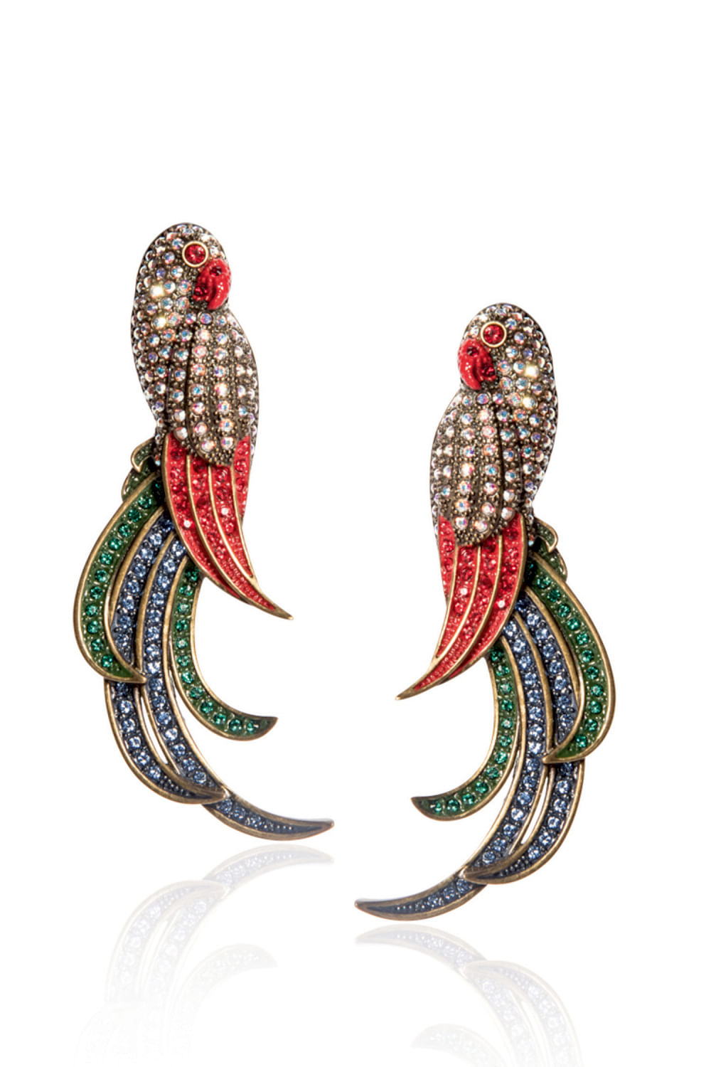 Buy Guldastah Parrot Earrings by Rohit Bal at Aashni and Co