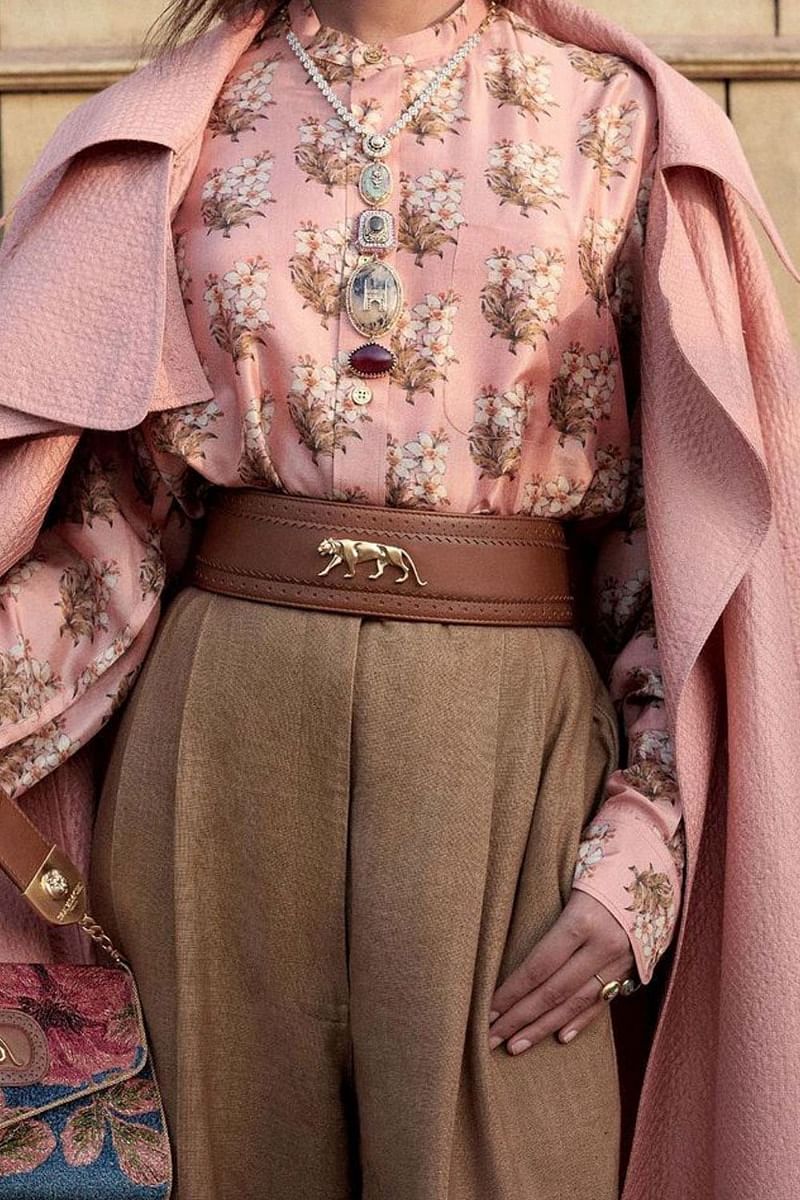Buy Leather Mustard Tan Bengal Tiger Belt by Sabyasachi at Aashni
