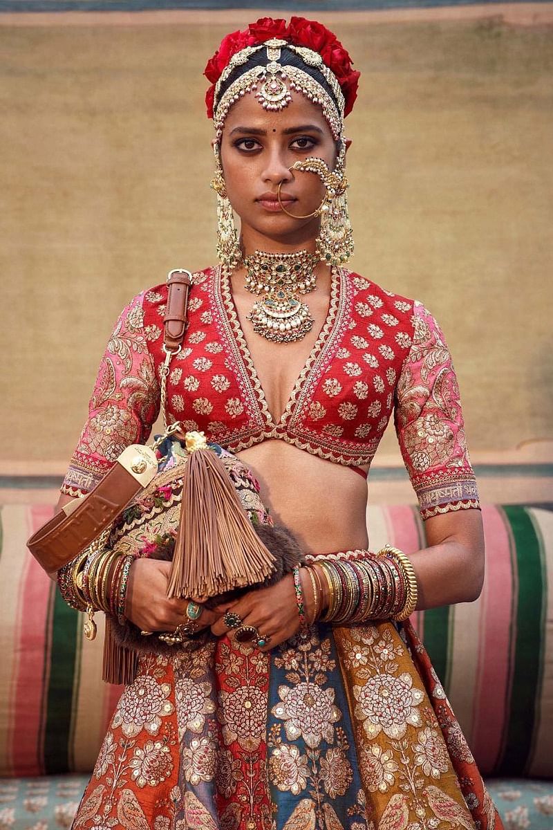Sabyasachi online multicolor lehenga