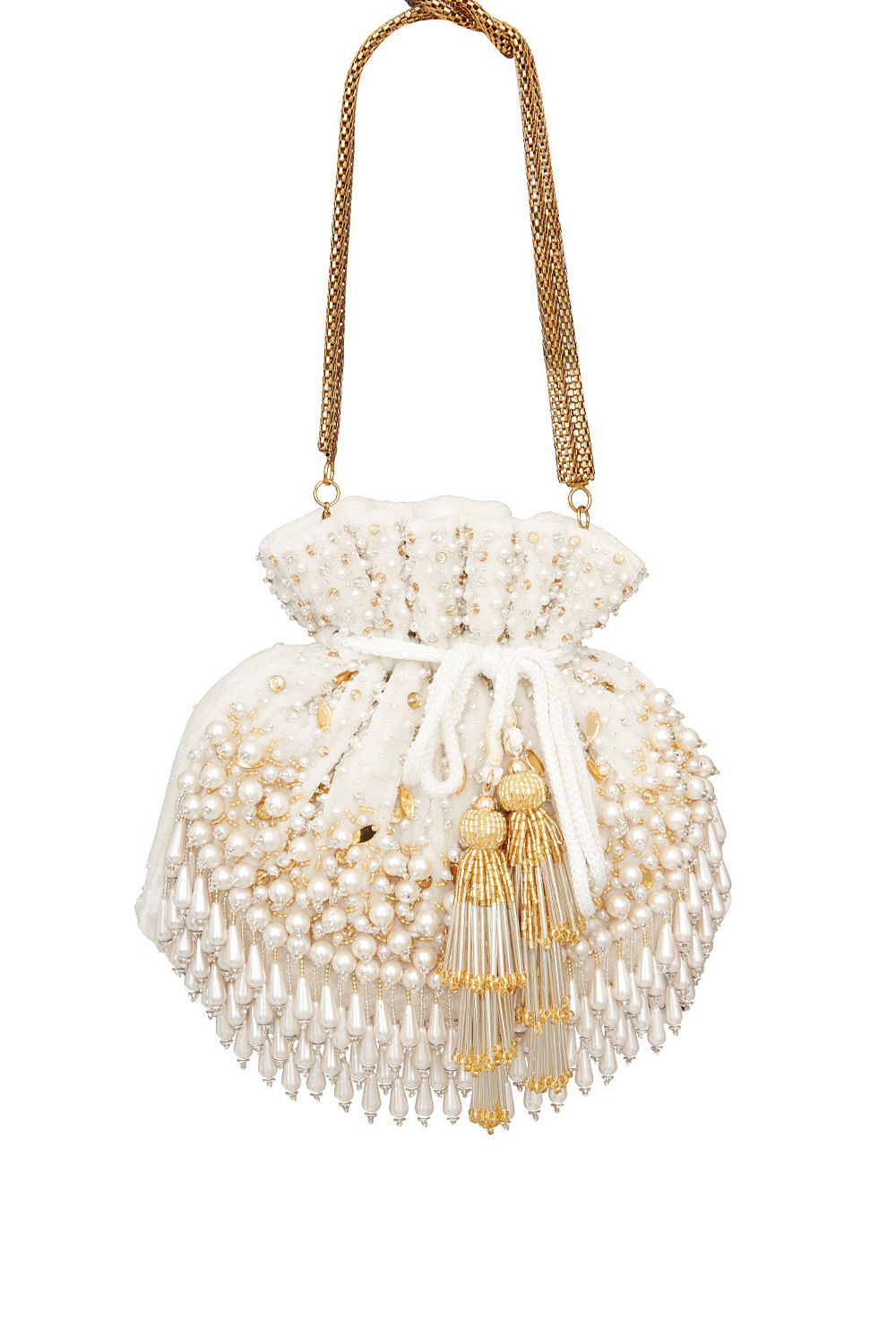 White potli bags store