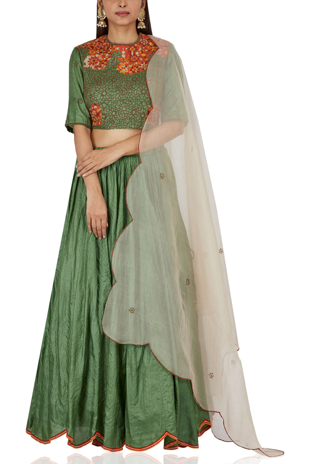 Embroidered Net Lehenga Choli buy online - Bridal Lehenga Choli