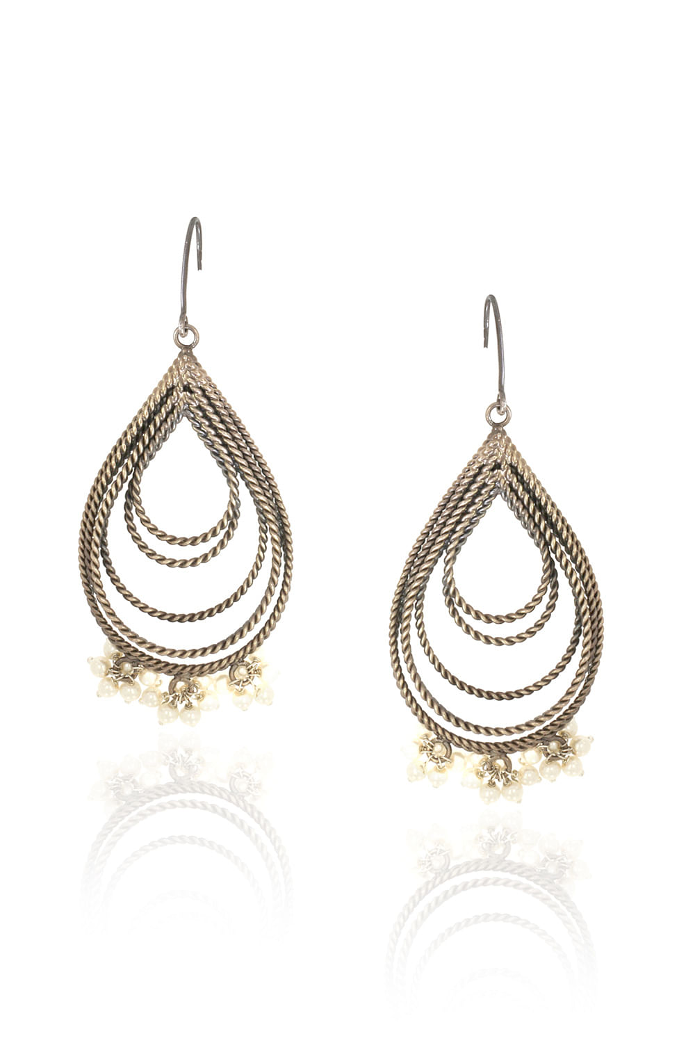 Silver drop earrings