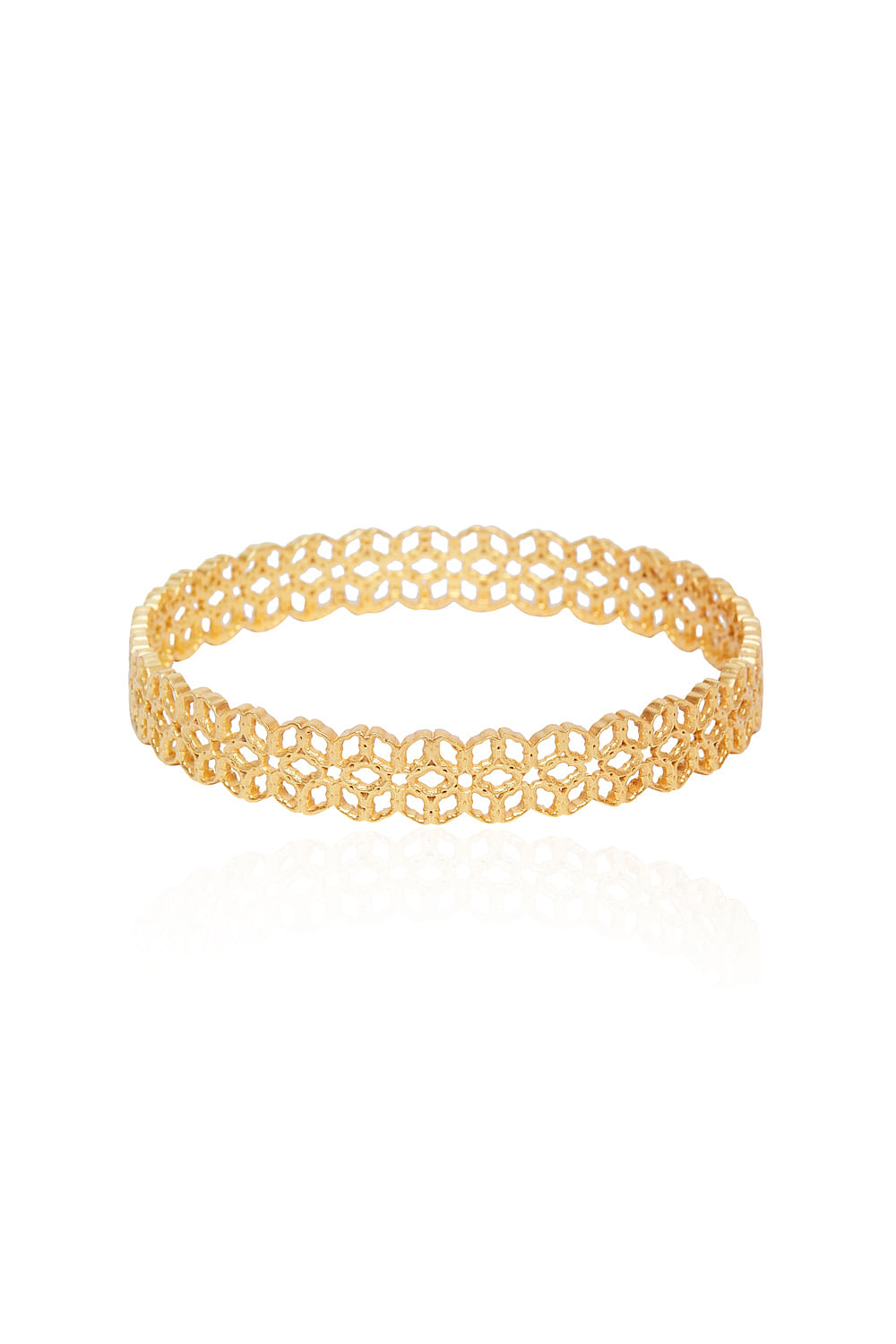 ZARIIN Bangle Bracelets and Cuffs  Buy ZARIIN 22Kt Gold Plated Handcrafted  Ethnic Bracelet Online  Nykaa Fashion