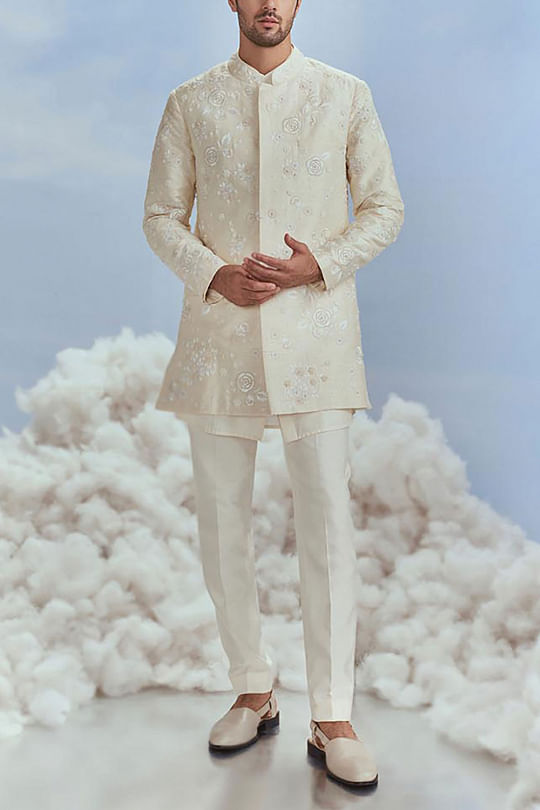 Short sherwani for mens best sale