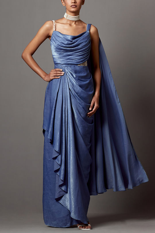 Gown saree cheap online shopping