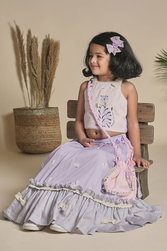 Sky Blue Designer Net Party Wear Lehenga Choli for kids | Baby frocks  designs, Baby girl frock design, Girls dresses sewing